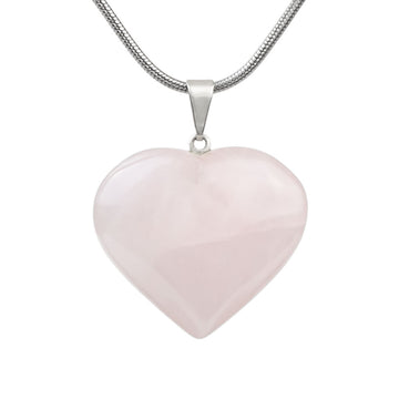 Rose Quartz Heart Pendant
